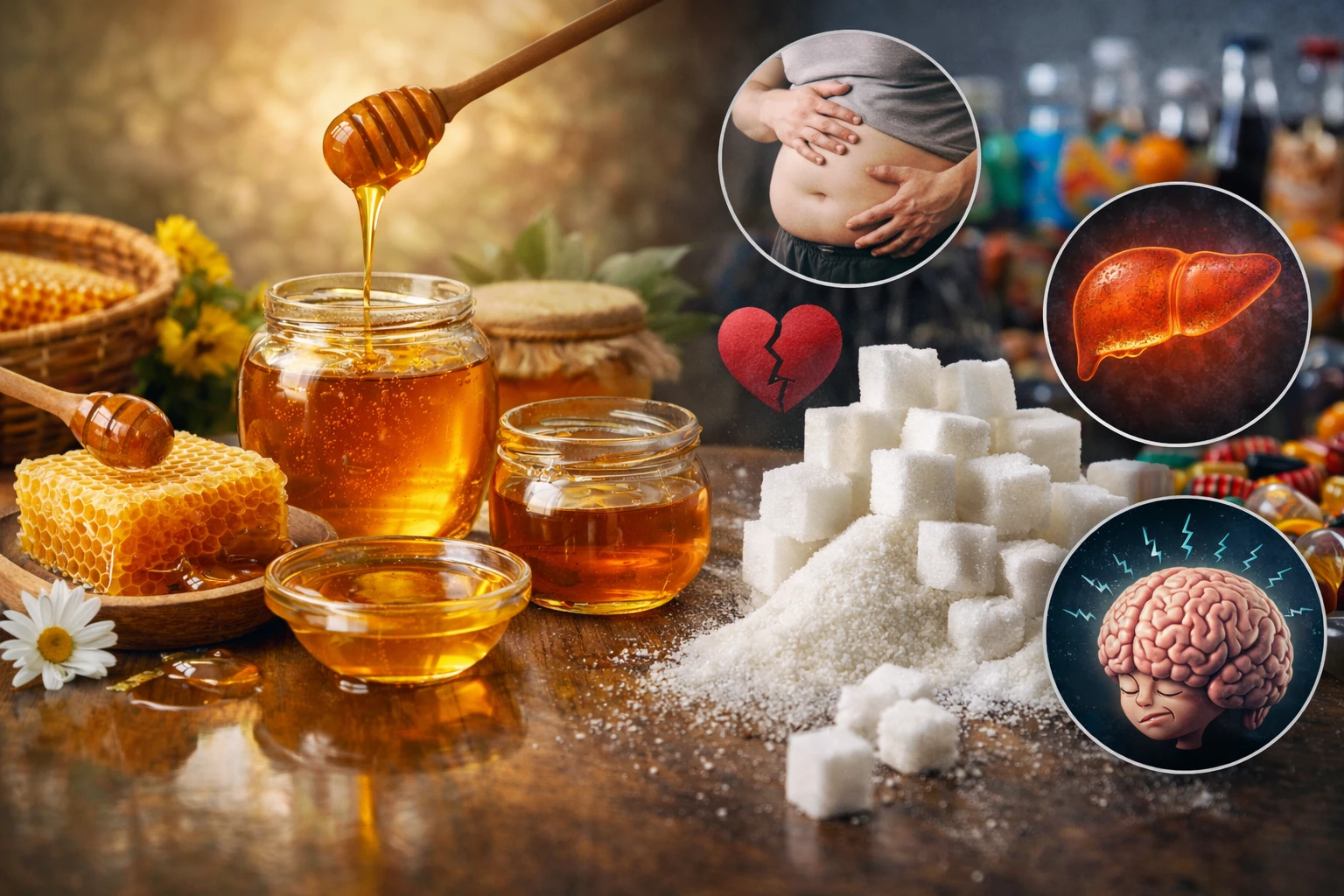 Mật ong chứa nhiều đường có thể gây bất lợi cho sức khỏe