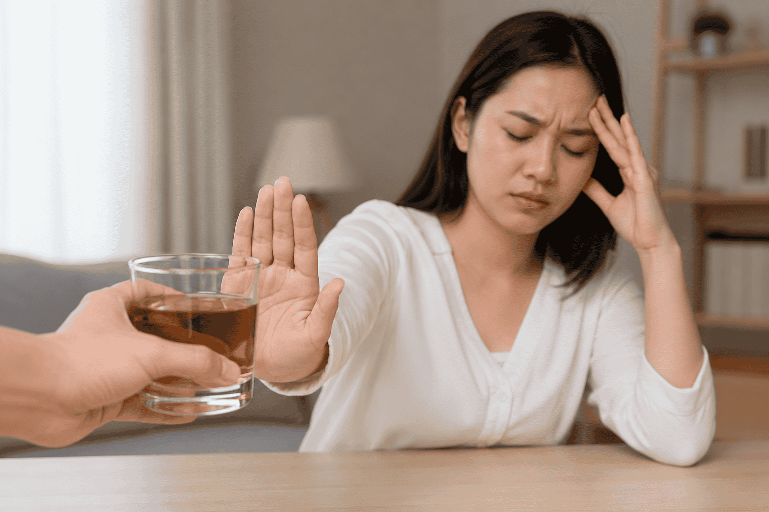 Hạn chế đồ uống có cồn là một cách hỗ trợ cải thiện chứng nhức đầu