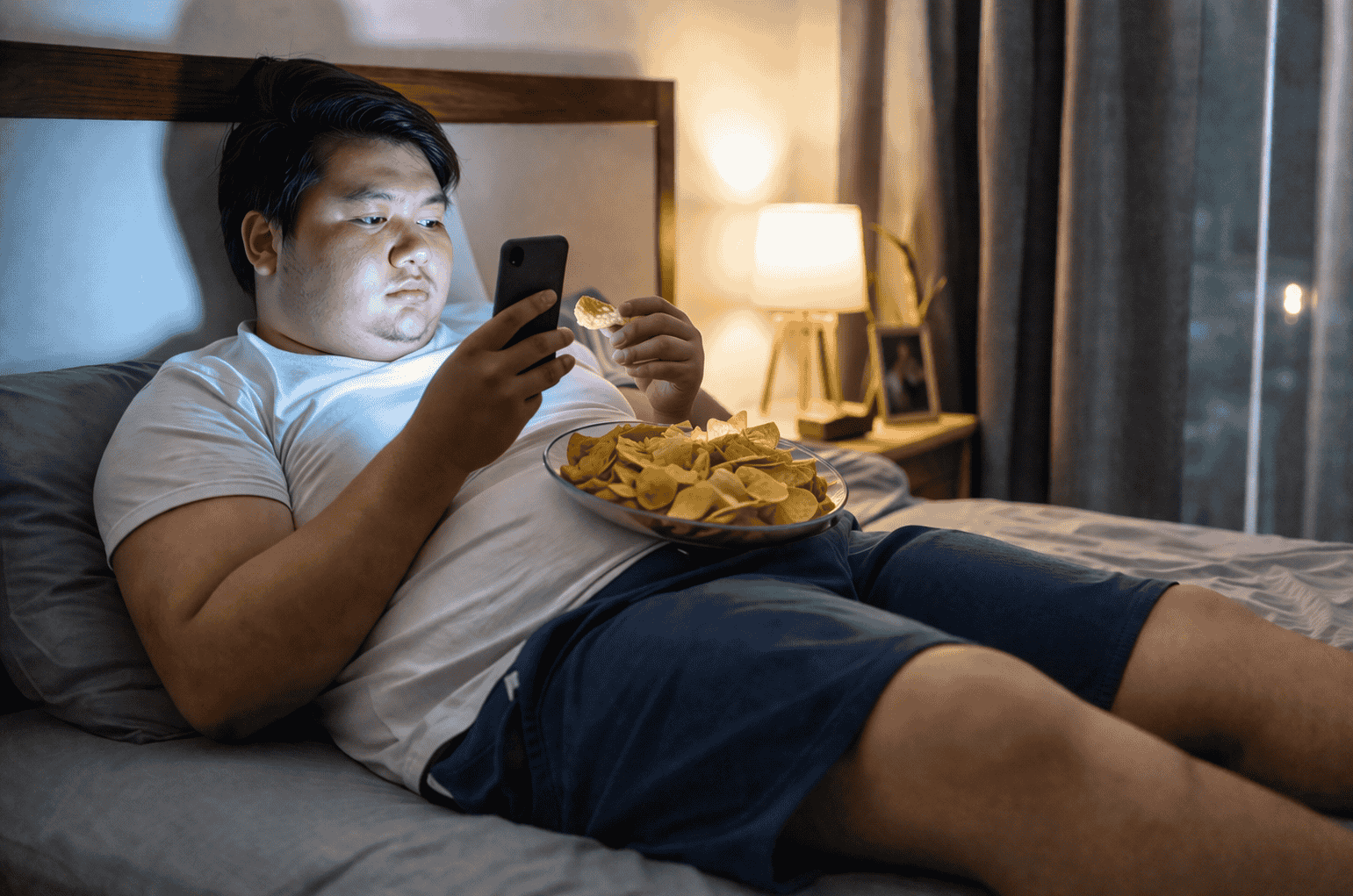 Ngủ muộn gây nên béo phì thừa cân