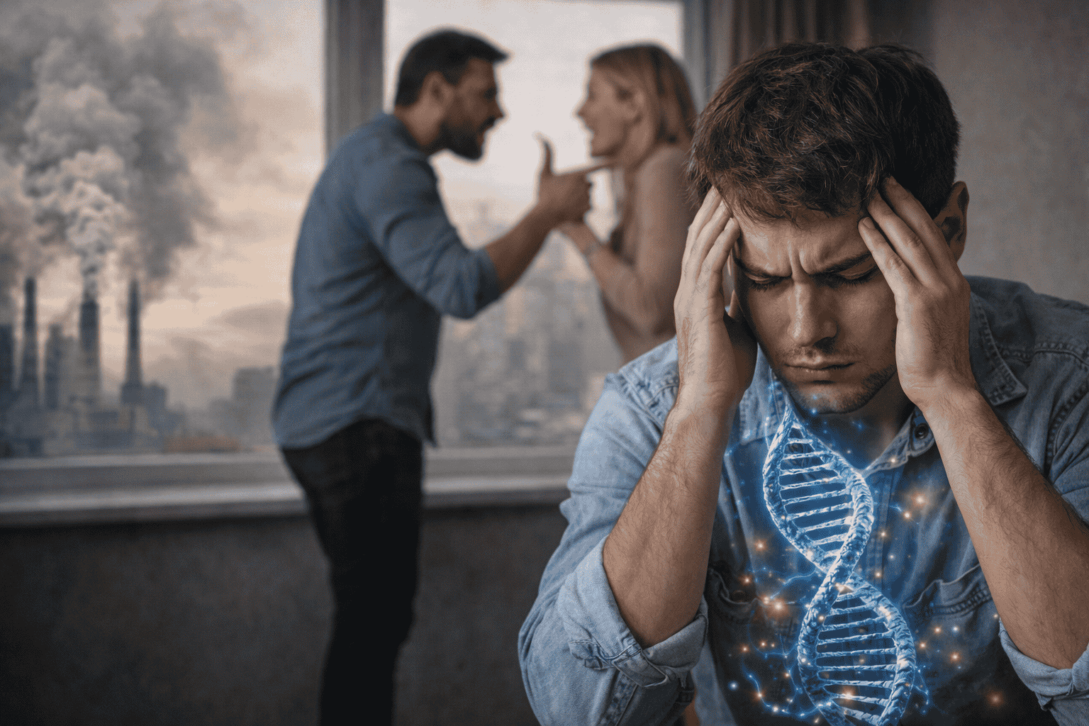 Nguyên nhân gây rối loạn lo âu có thể liên quan đến di truyền, môi trường, căng thẳng và tổn thương tâm lý