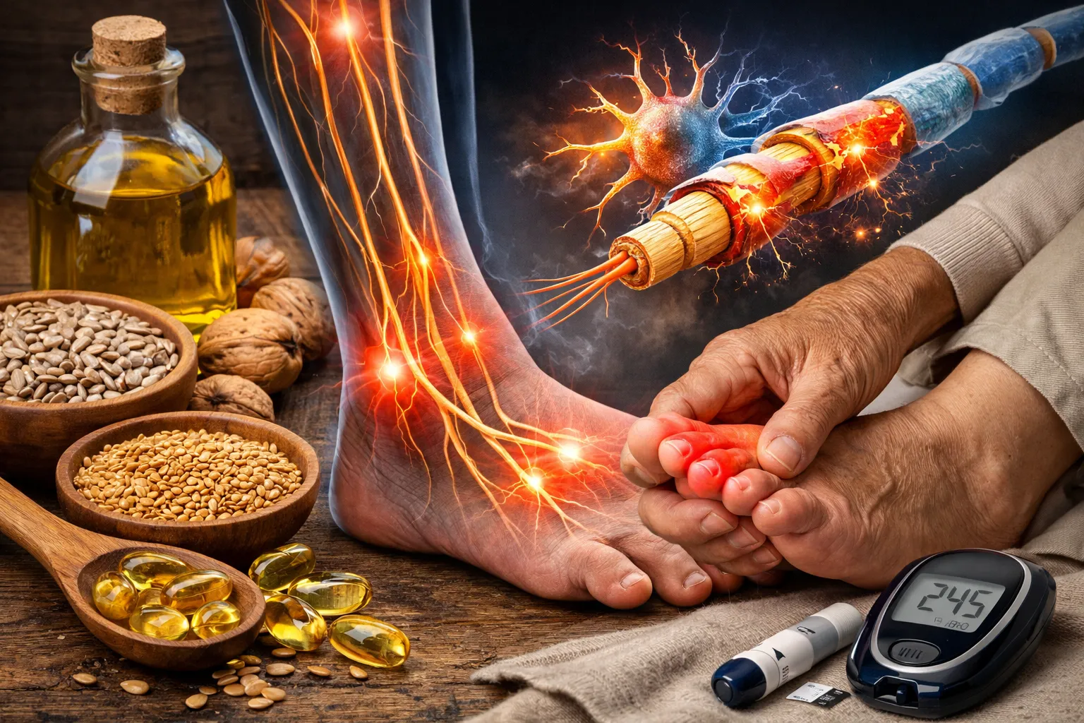 omega 6 giúp giảm đau thần kinh do biến chứng tiểu đường