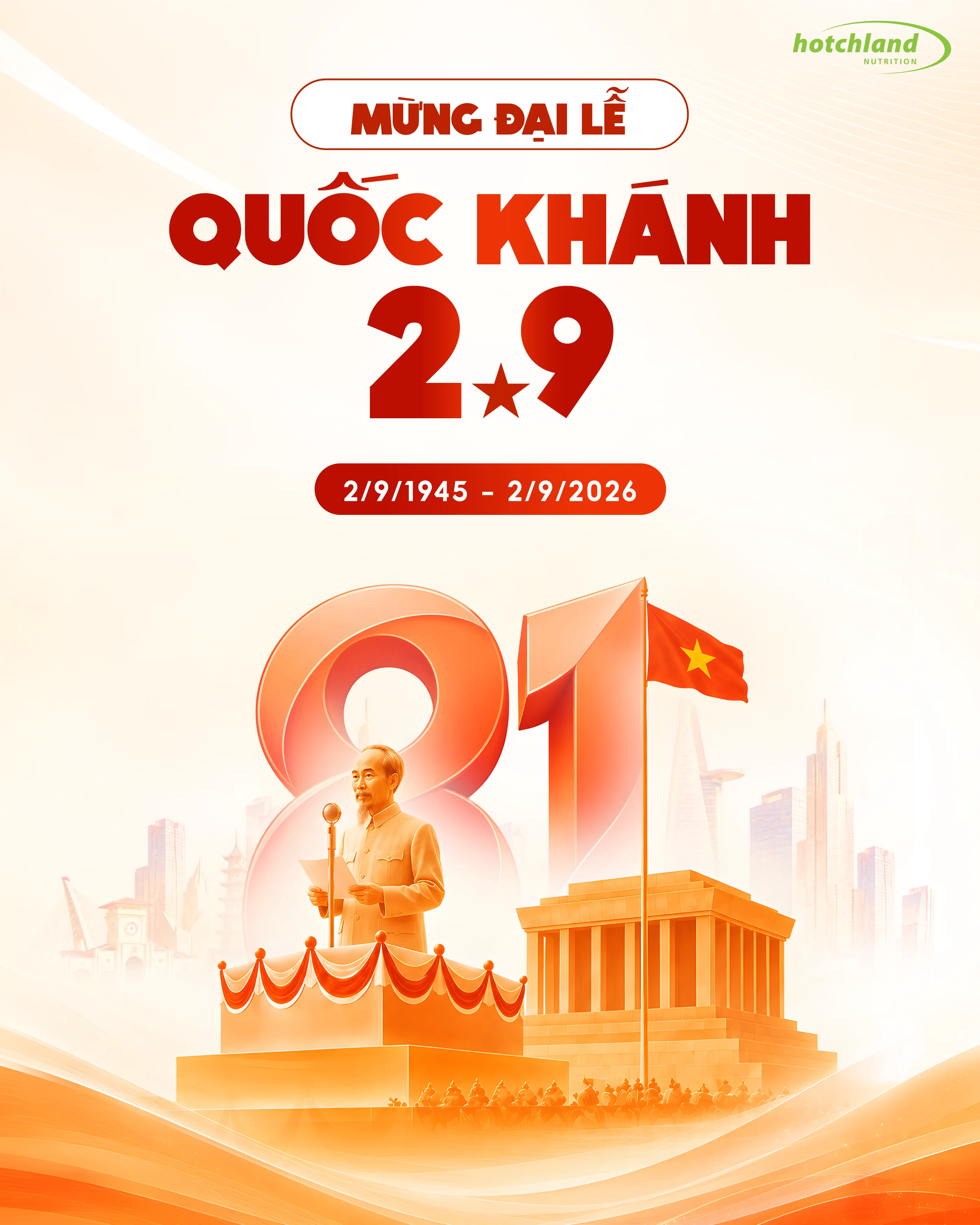 Hotchland Nutrition - Chúc mừng Lễ Quốc Khánh 2.9.2026