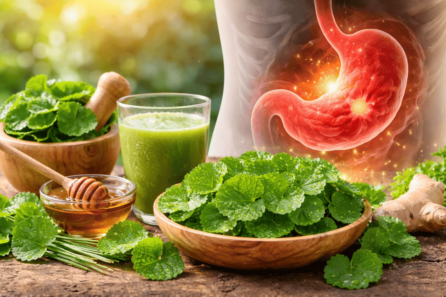 Gotu kola hỗ trợ bảo vệ niêm mạc dạ dày