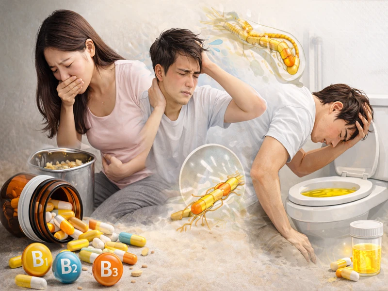 Sử dụng quá liệu B-complex có thể gây nên một số tác dụng phụ