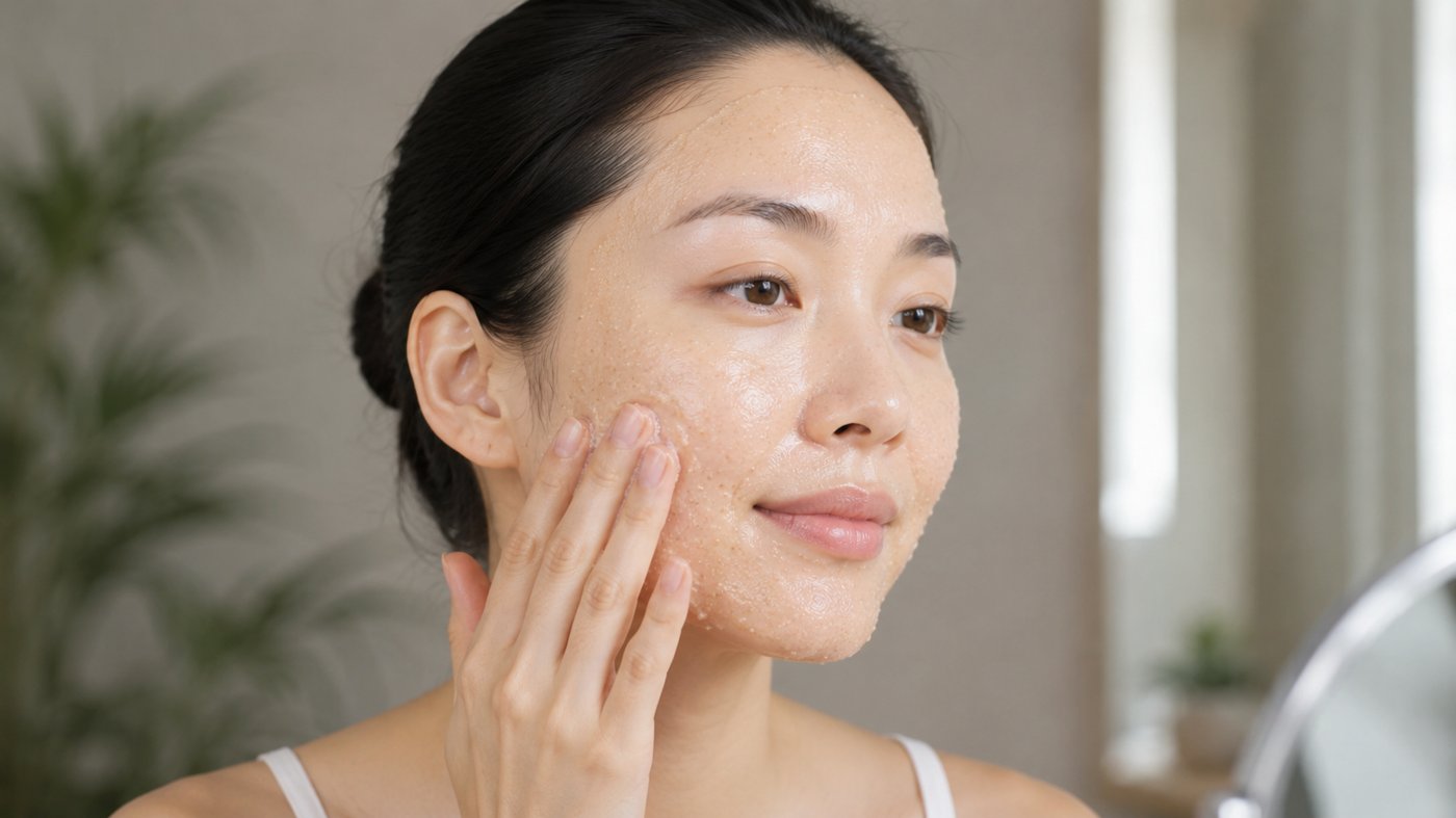 Tẩy tế bào chết đúng cách giúp bề mặt da mịn và đều màu hơn.