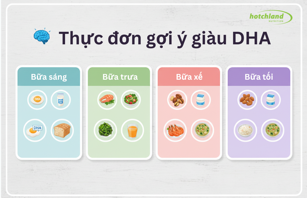 Thực đơn giàu dha cho bà bầu
