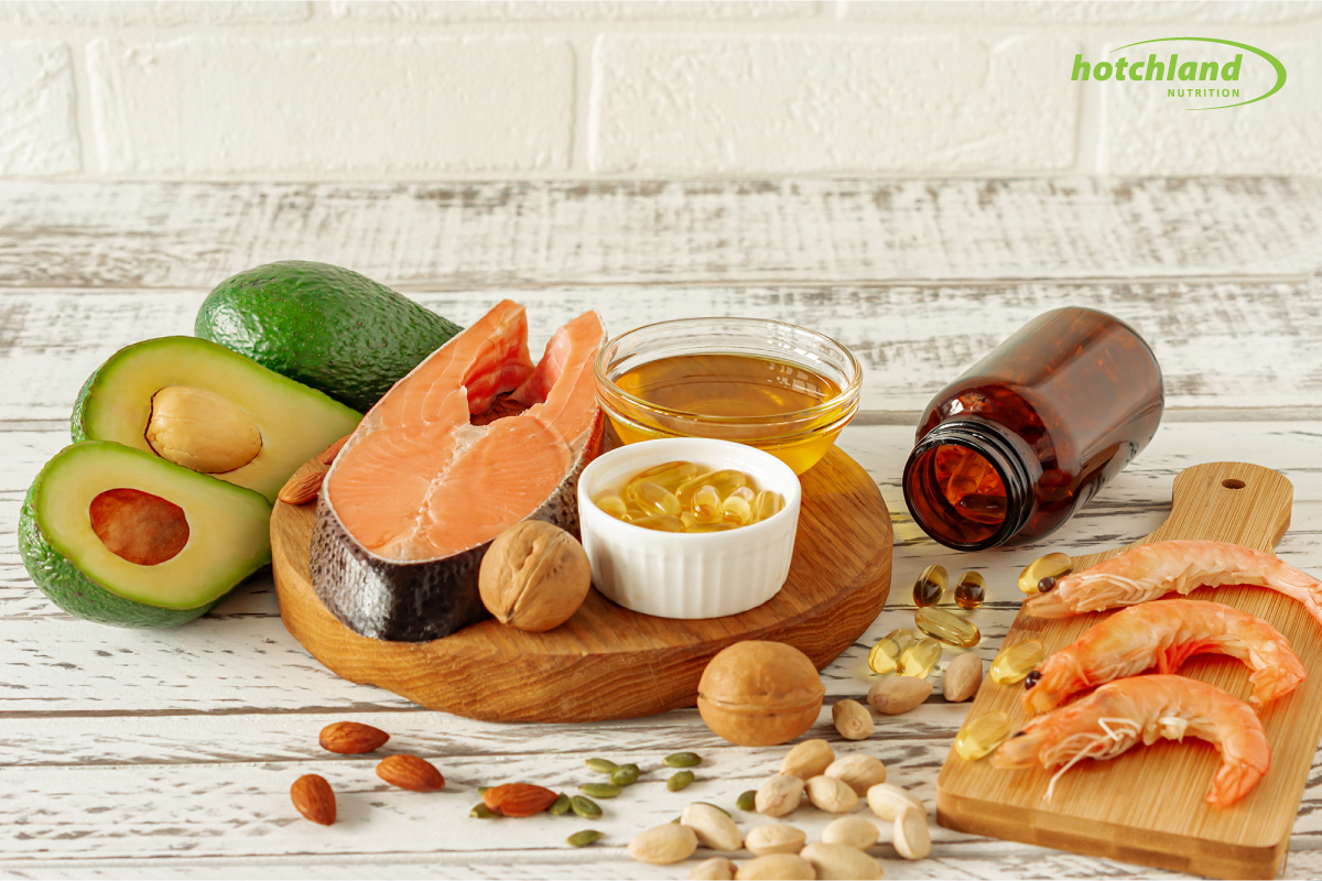 Các loại thực phẩm giàu DHA cho bà bầu như cá hồi, trứng omega-3, hạt chia