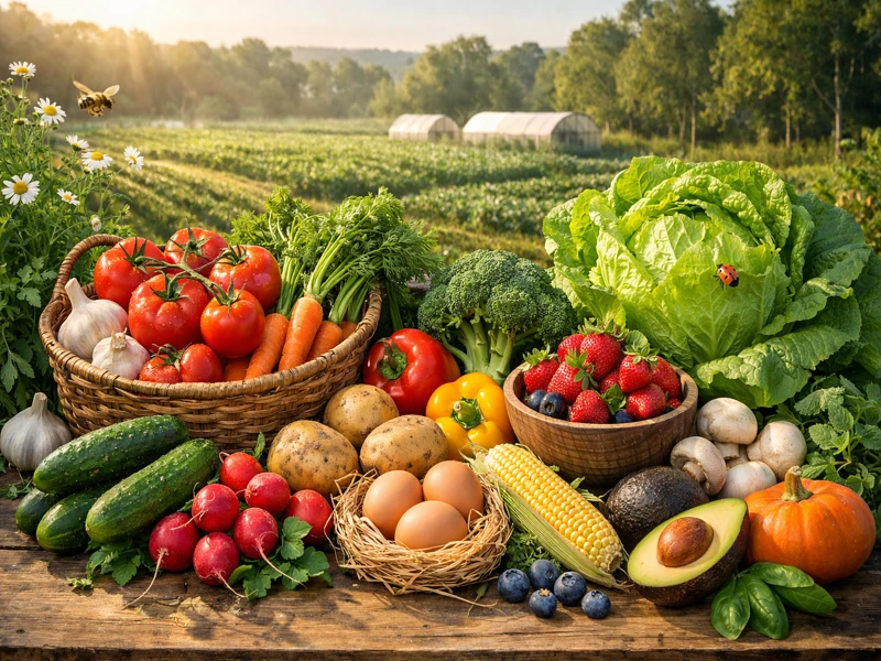 Thực phẩm organic được trồng mà không có chất bảo vệ thực vật