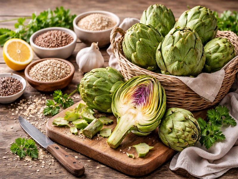 Trong khoảng 120g atiso có chứa tới 10g chất xơ