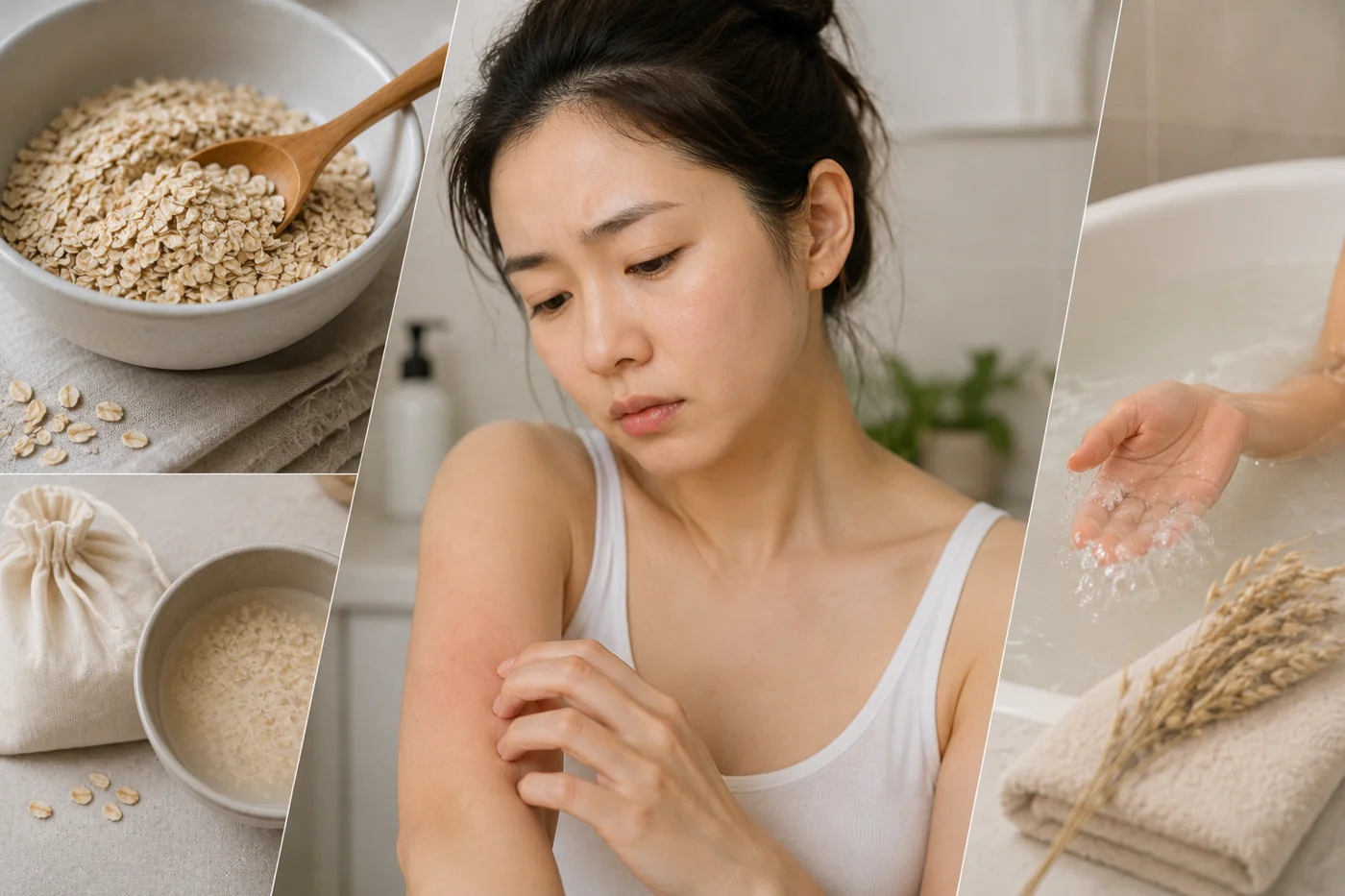 Yến mạch keo có thể hỗ trợ làm dịu cảm giác khô ngứa ở một số người.