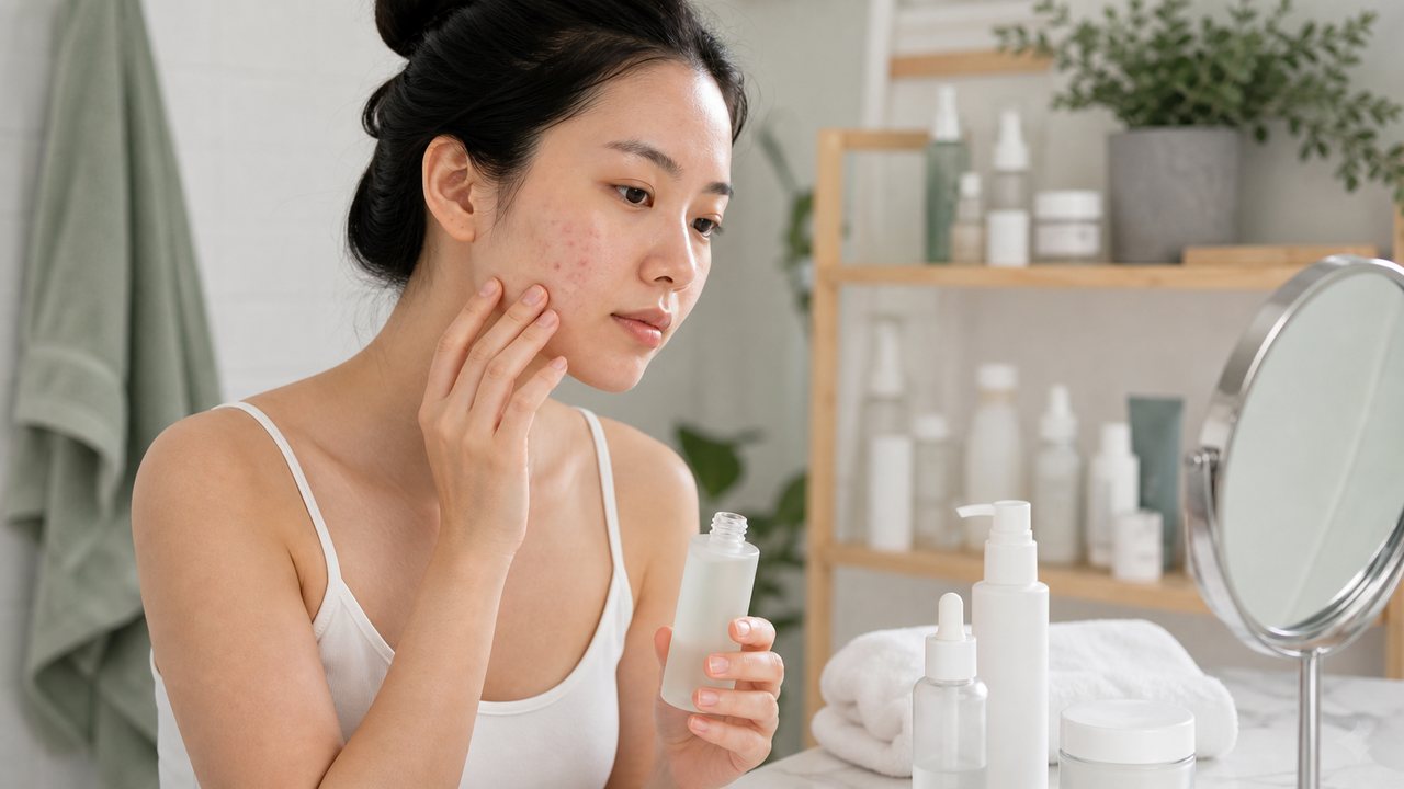 Da mụn cần kiểm soát dầu thừa, bít tắc, viêm và thói quen chăm sóc phù hợp.