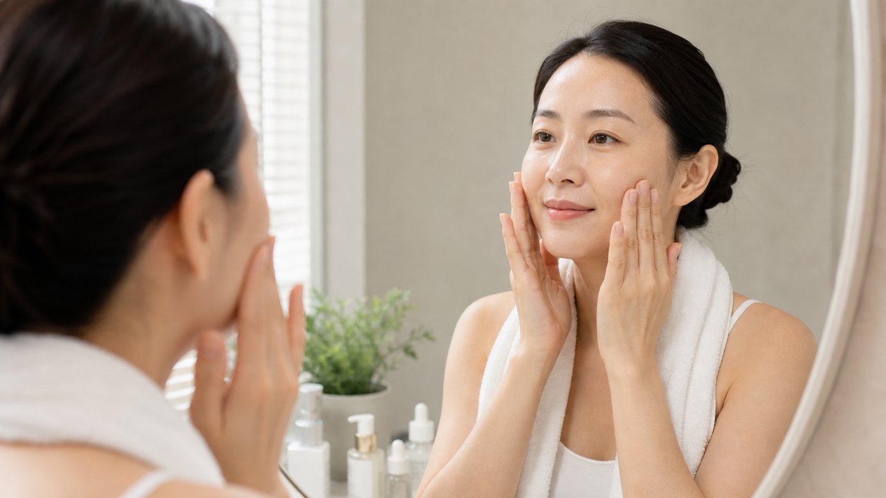 Massage mặt nhẹ nhàng có thể hỗ trợ lưu thông bề mặt và giúp da thư giãn.