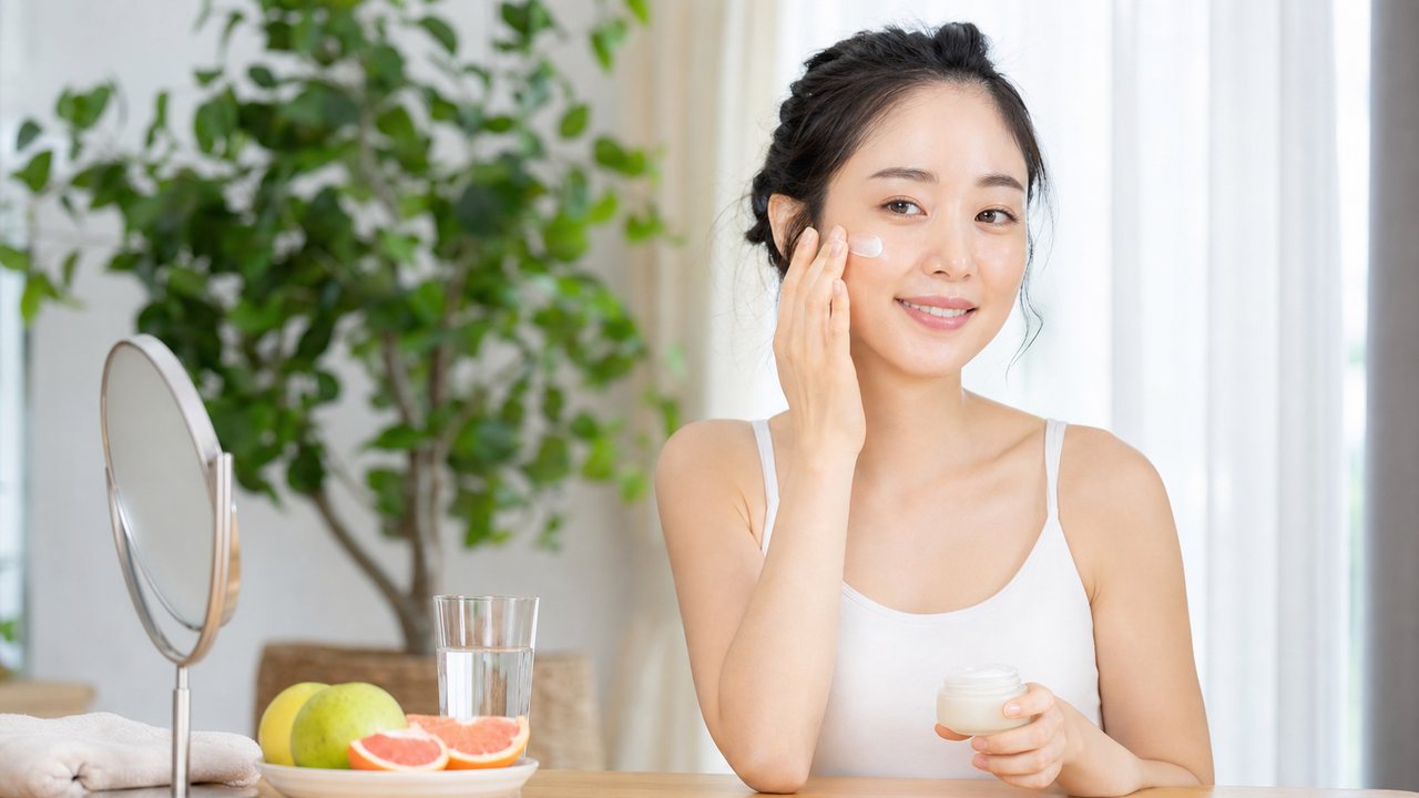 Massage mặt nên kết hợp chống nắng, dưỡng ẩm và lối sống lành mạnh để chăm sóc chống chảy xệ thực tế hơn.