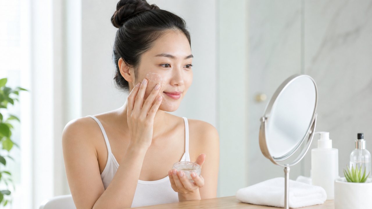 Tẩy tế bào chết đúng mức giúp da mịn hơn, nhưng làm quá tay có thể khiến da rát và sần nặng hơn.