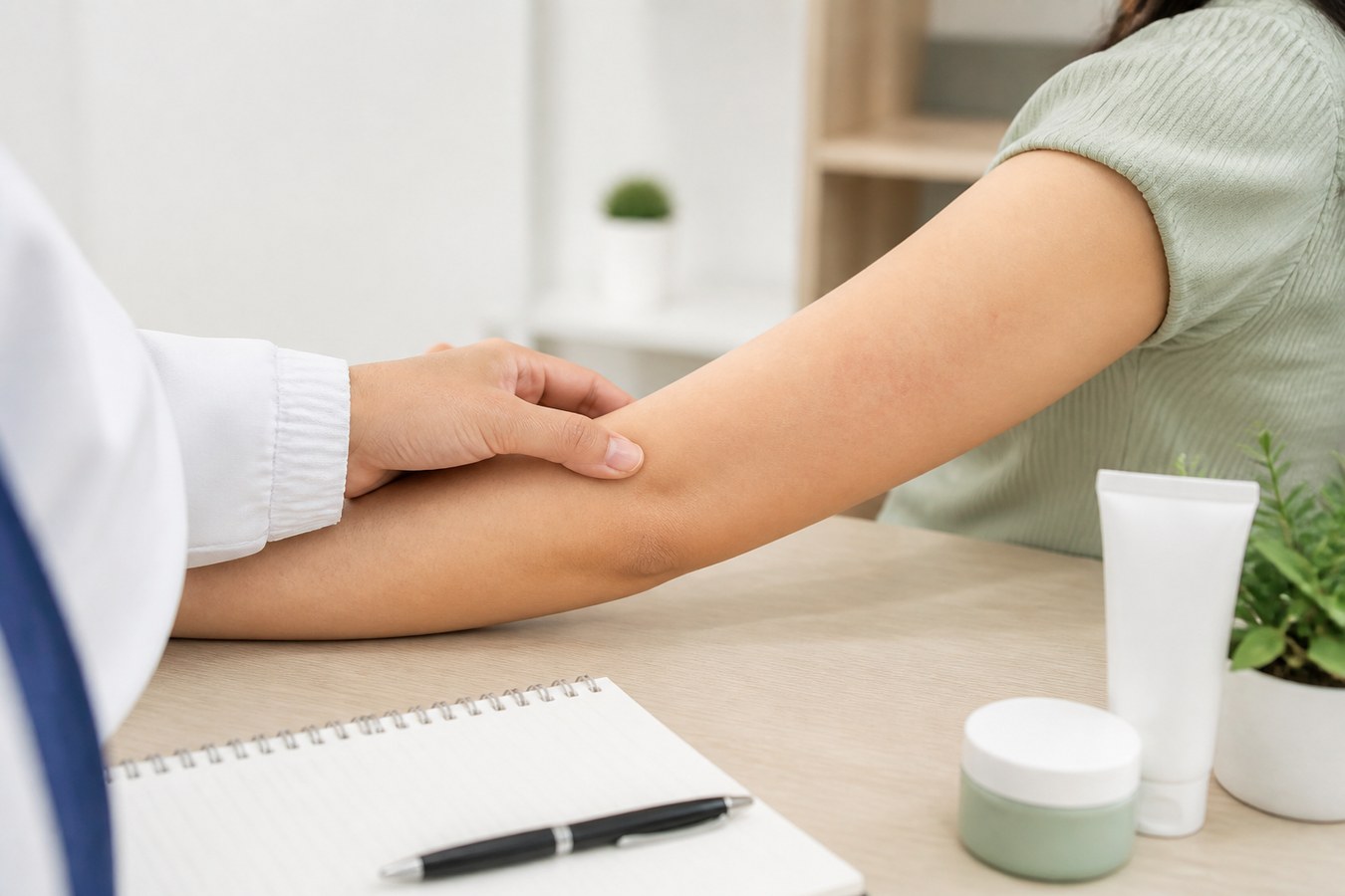Da sần như da gà thường không nguy hiểm, nhưng cần theo dõi nếu kèm ngứa nhiều, đỏ rát, đau hoặc mụn mủ. (Ảnh minh họa được tạo bởi AI)