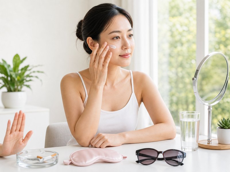 Kiểm soát các yếu tố bên ngoài như tia UV, hút thuốc và thiếu ngủ giúp làm chậm quá trình lão hóa da