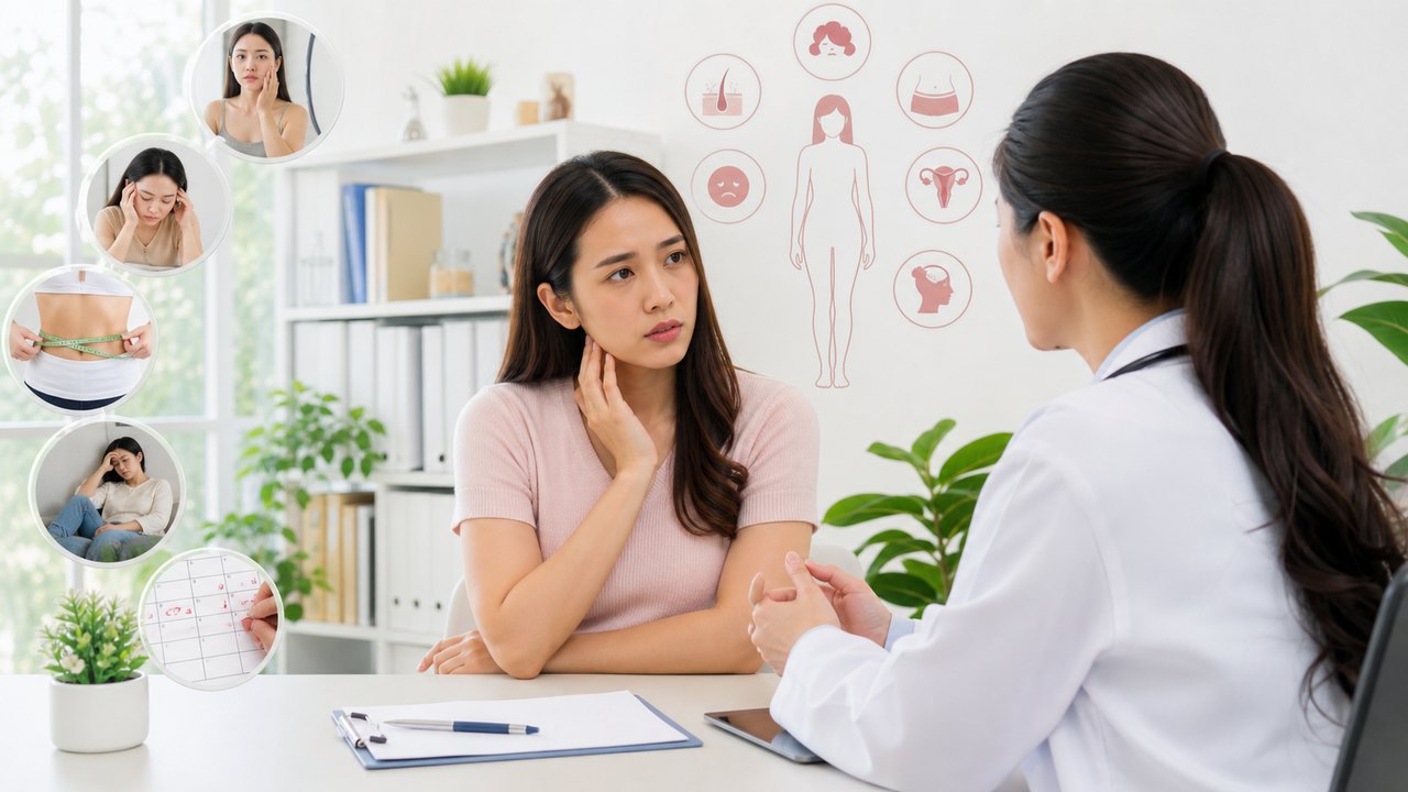 Một số triệu chứng cơ thể có thể liên quan đến mất cân bằng nội tiết tố nữ