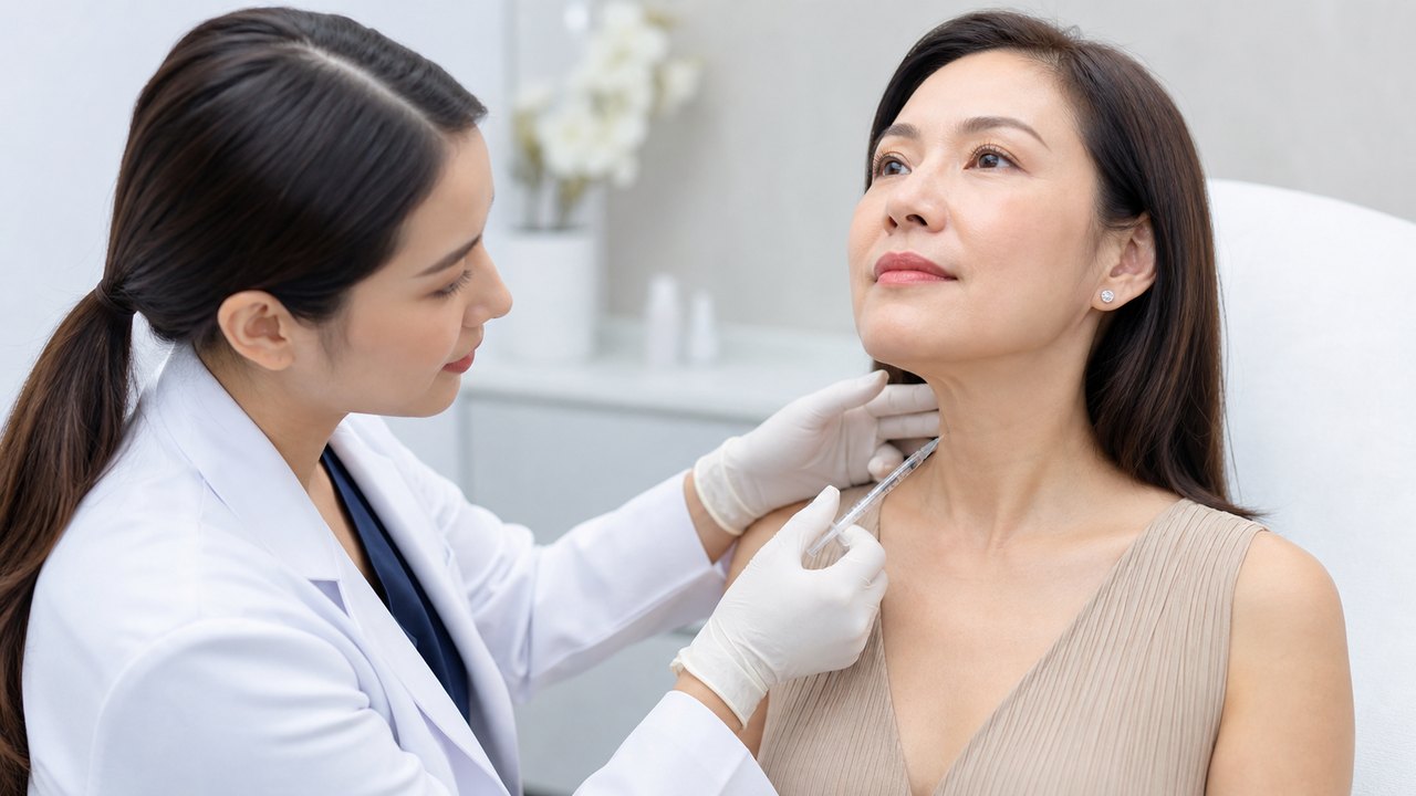 Tiêm Botox có thể giúp tạm thời hỗ trợ cải thiện các nếp nhăn ở cổ