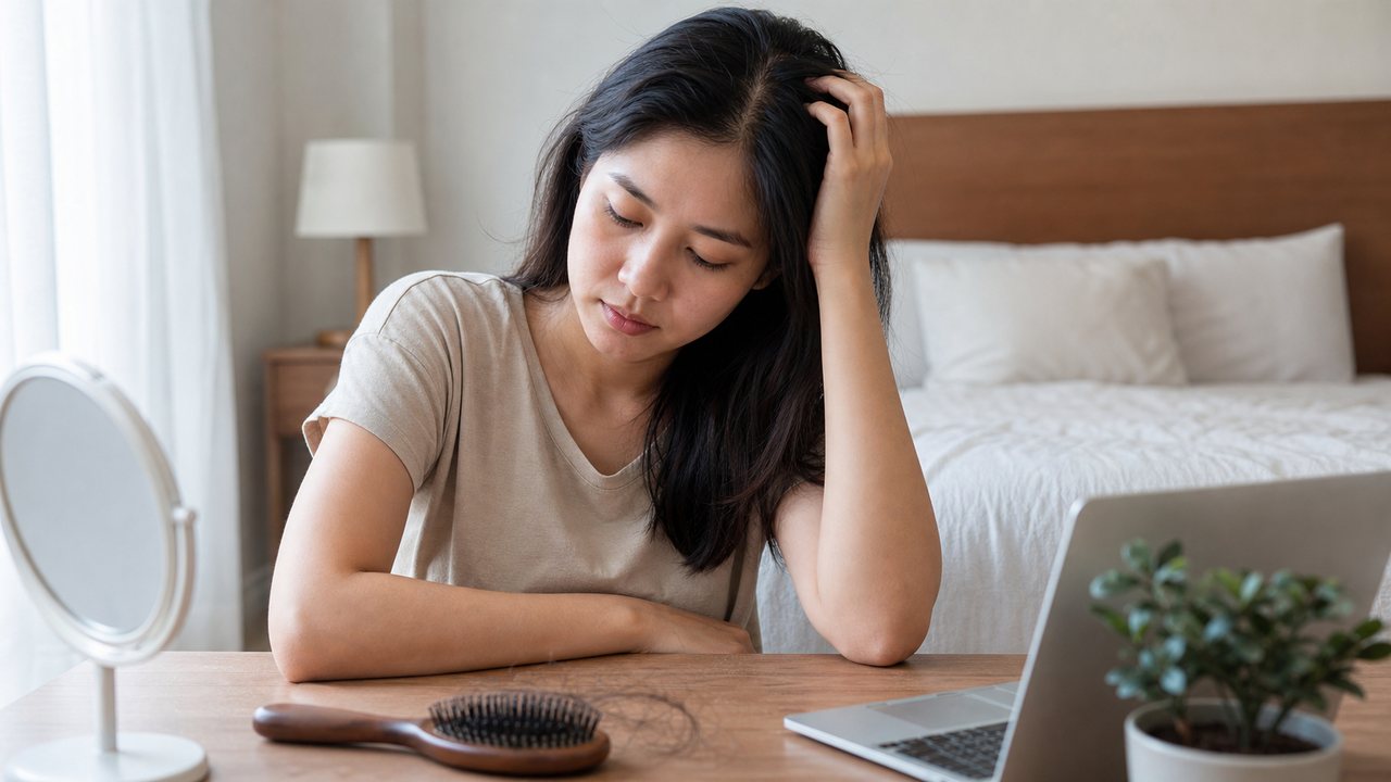 Căng thẳng thể chất và tinh thần đều có thể ảnh hưởng đến chu kỳ mọc tóc.