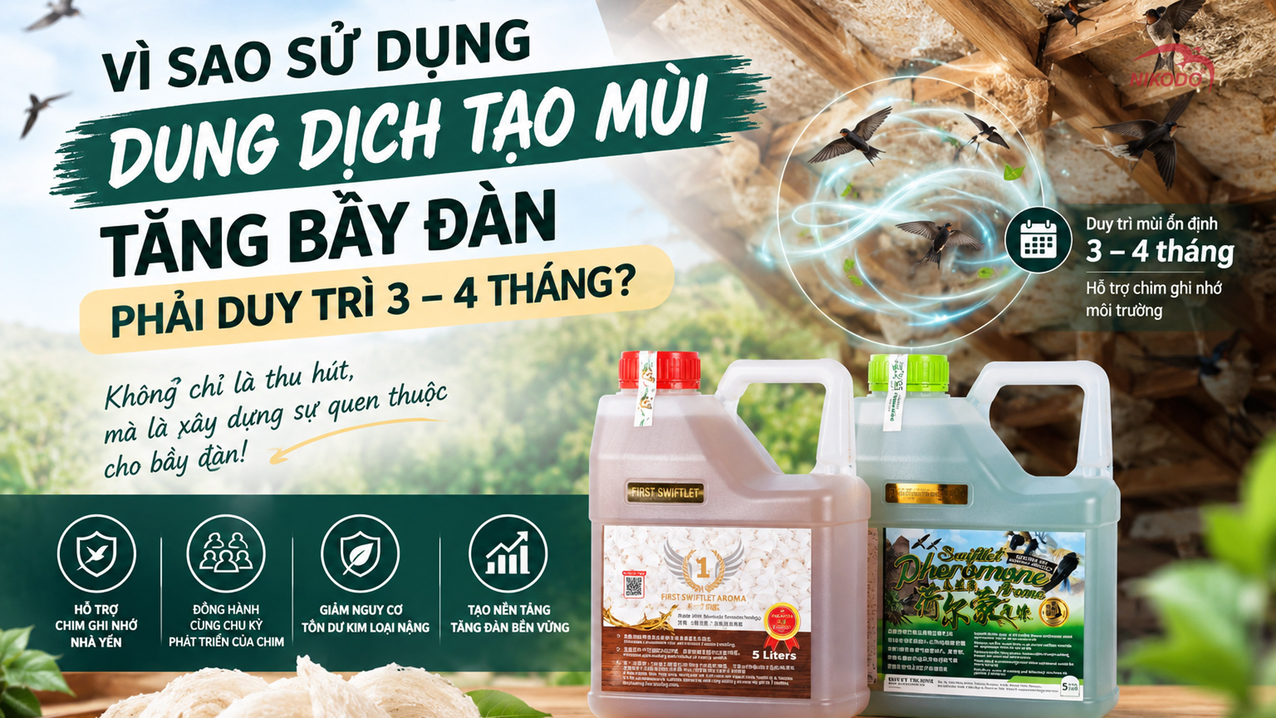 Vì Sao Sử Dụng Dung Dịch Tạo Mùi Tăng Bầy Đàn Phải Duy Trì 3–4 Tháng?