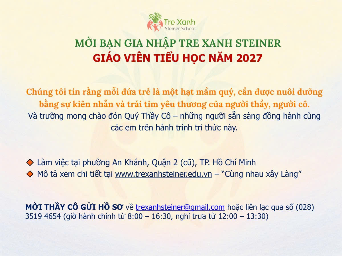 GIÁO VIÊN TIỂU HỌC NĂM 2027
