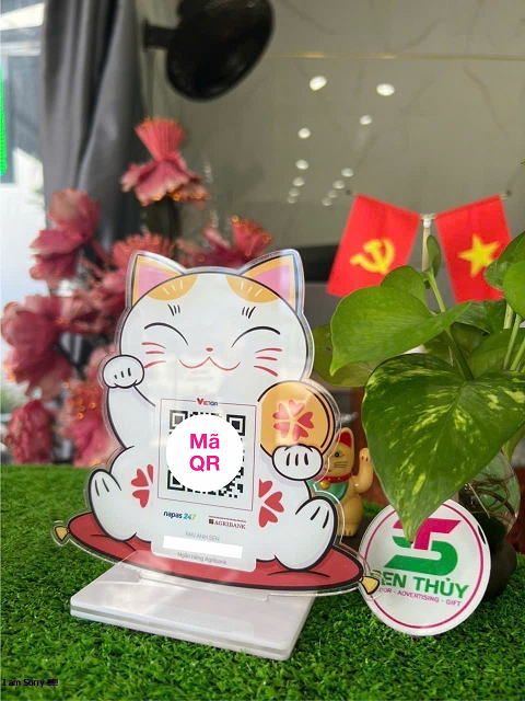 Bảng mica in qr theo yêu cầu, in mã qr ngân hàng chất liệu mica bền đẹp, in siêu tốc - QR010