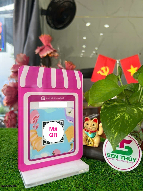 Bảng mica in qr theo yêu cầu, in mã qr ngân hàng chất liệu mica bền đẹp, in siêu tốc - QR012