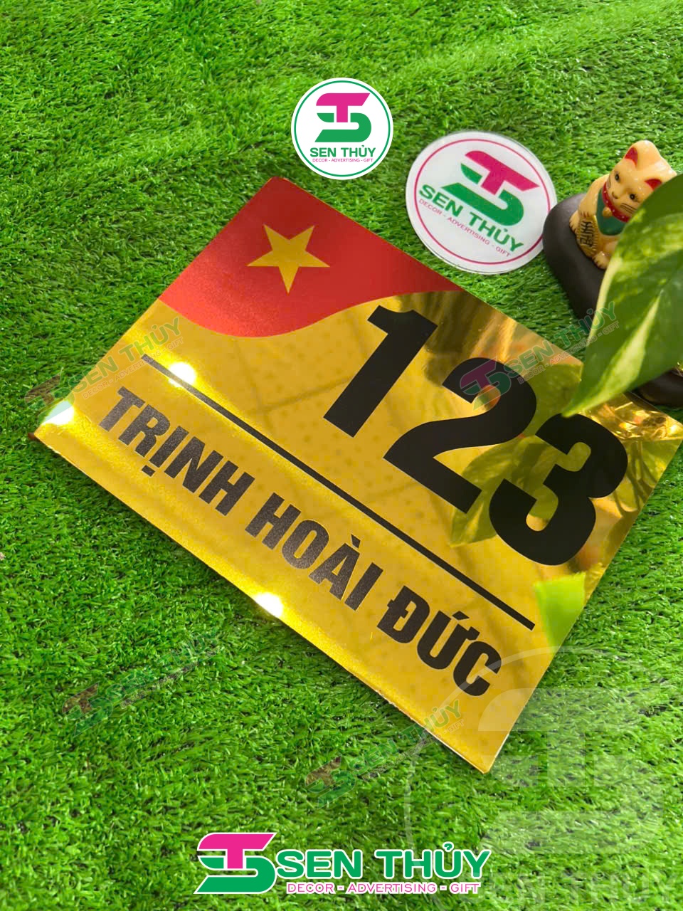 Bảng Số Nhà HÌNH LÁ CỜ VIỆT NAM ALU IN UV - BSN020