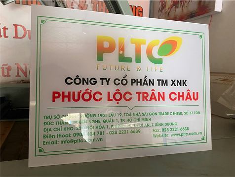 BIỂN CÔNG TY MICA IN UV ĐỘ SẮC NÉT CAO, BỀN BỈ, RẤT ĐẸP