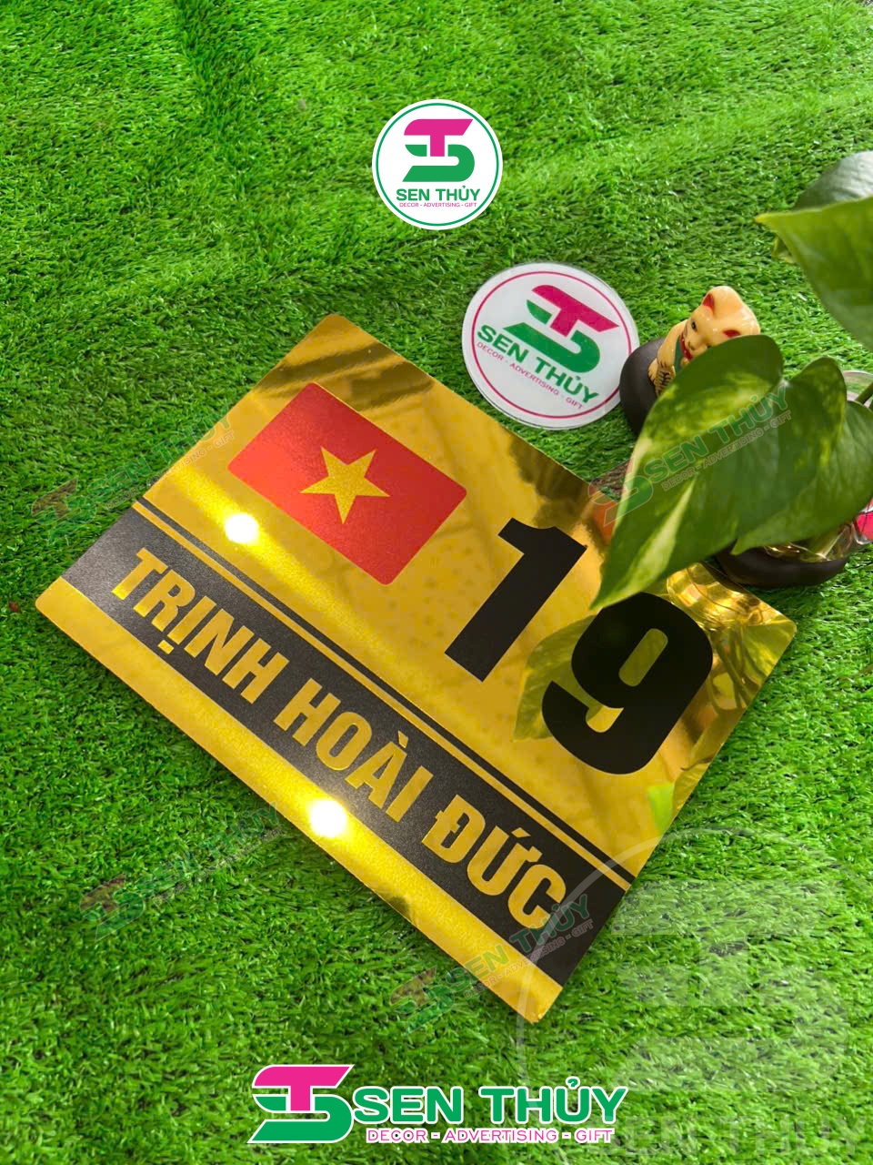 Bảng Số Nhà HÌNH LÁ CỜ VIỆT NAM ALU IN UV - BSN019