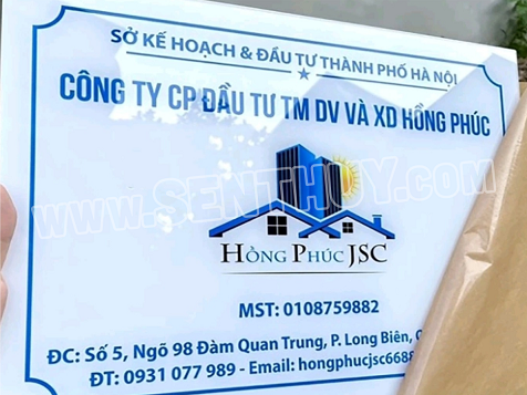 BIỂN CÔNG TY MICA IN UV ĐỘ SẮC NÉT CAO, BỀN BỈ, RẤT ĐẸP