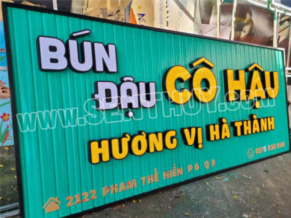 BẢNG HIỆU TÔN SÓNG QUẢNG CÁO BẮT MẮT, THU HÚT