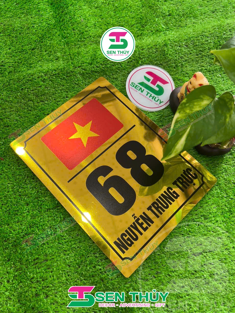 Bảng Số Nhà HÌNH LÁ CỜ VIỆT NAM ALU IN UV - BSN017