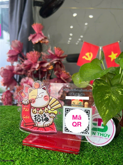 Bảng mica in qr theo yêu cầu, in mã qr ngân hàng chất liệu mica bền đẹp, in siêu tốc - QR003