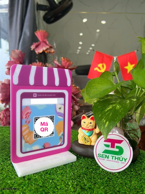 Bảng mica in qr theo yêu cầu, in mã qr ngân hàng chất liệu mica bền đẹp, in siêu tốc - QR012