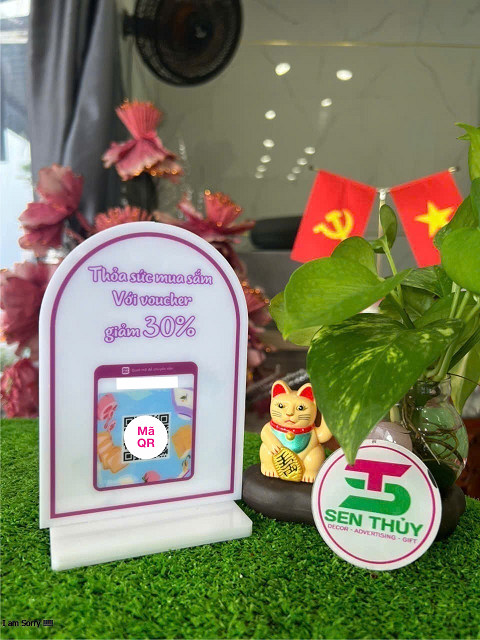 Bảng mica in qr theo yêu cầu, in mã qr ngân hàng chất liệu mica bền đẹp, in siêu tốc - QR009