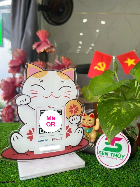 Bảng mica in qr theo yêu cầu, in mã qr ngân hàng chất liệu mica bền đẹp, in siêu tốc - QR010