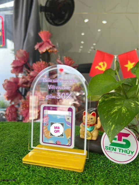 Bảng mica in qr theo yêu cầu, in mã qr ngân hàng chất liệu mica bền đẹp, in siêu tốc - QR005