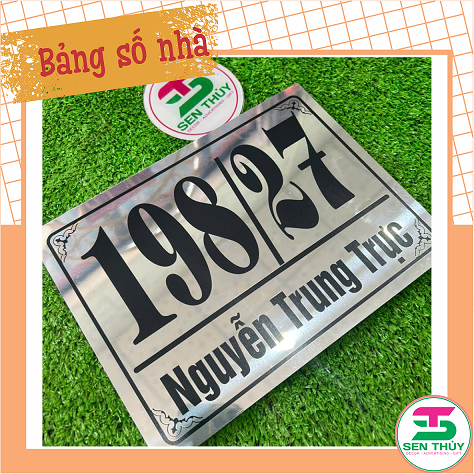 Bảng Số Nhà ALU DÁN DECAL nhiều kích thước - BSN001