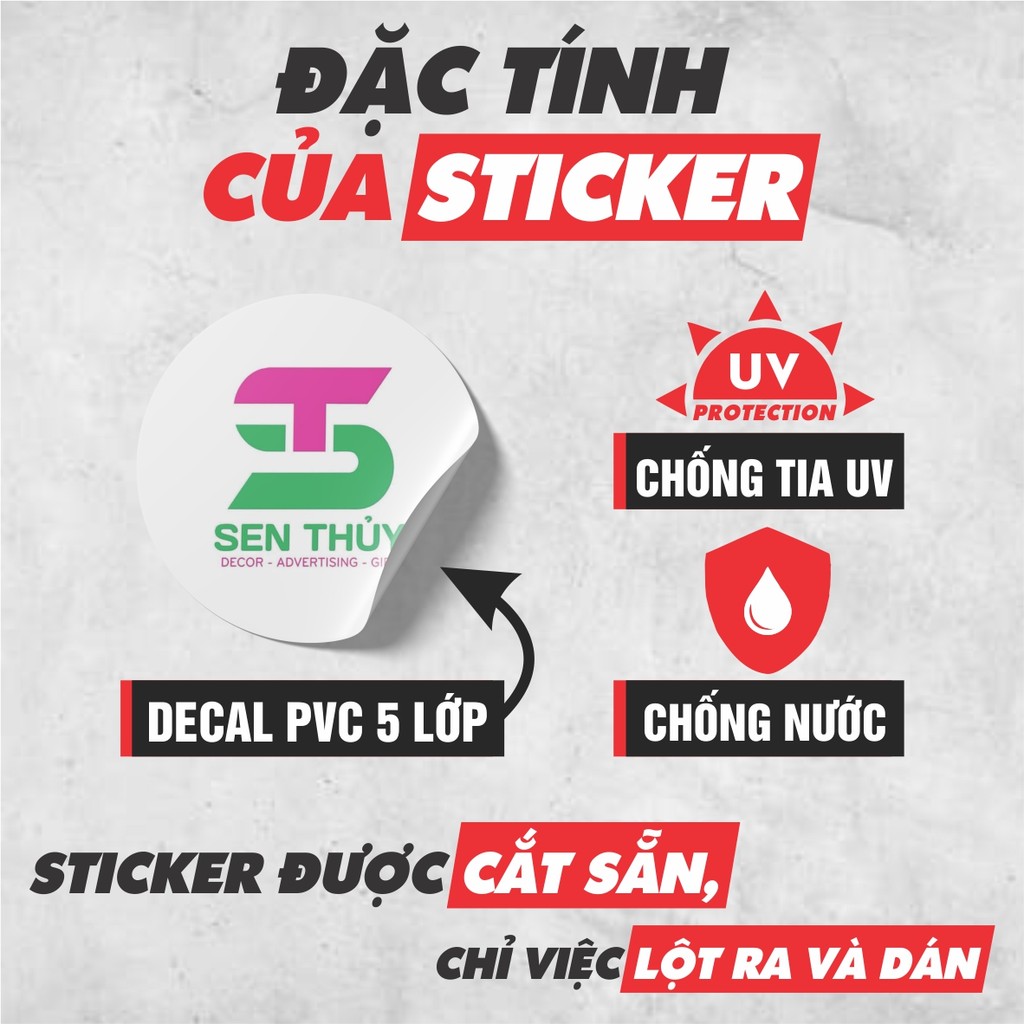 Decal NEM CHUA RÁN - Decal Dán Tường Trang Trí Quán Ăn, Trà Sữa, Cà Phê - Chống Thấm Nước, Chống Nắng, Cắt Sẵn