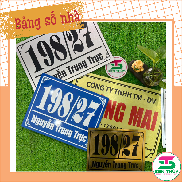 Bảng Số Nhà ALU DÁN DECAL nhiều kích thước - BSN001