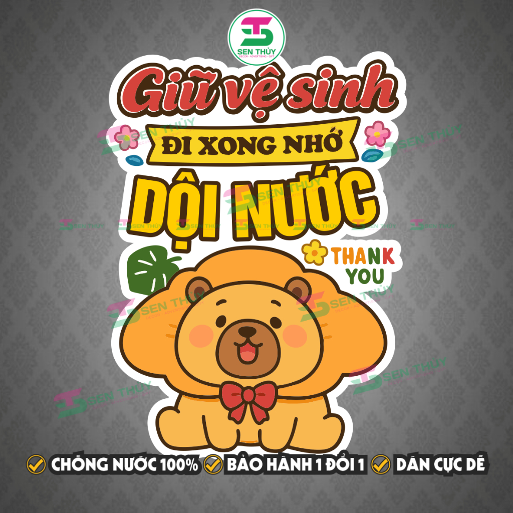 Miếng Dán Nắp Bồn Cầu Capybara - Decal Capybara, Capy Chống Nước, Bền Màu Trang Trí Nhà Tắm, Nhà Vệ Sinh, WC - WC002