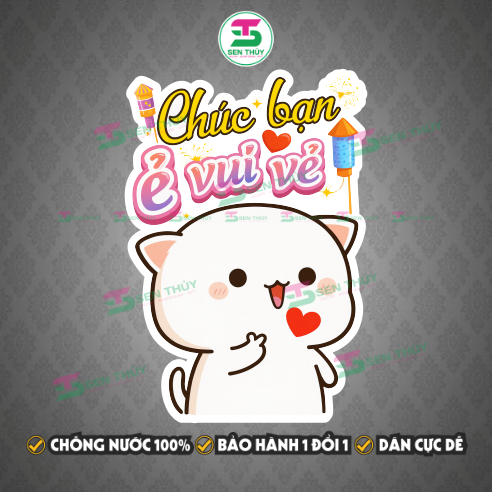 Miếng Dán Bồn Cầu Dễ Thương - Sticker Dán Bồn Cầu Cue Dùng Dán Trang Trí Toilet, Nhà Vệ Sinh, Tường - WC004