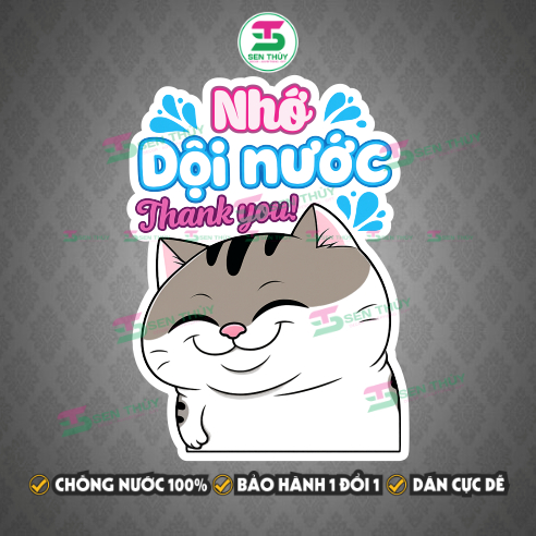 Miếng Dán Bồn Cầu Dễ Thương - Sticker Dán Bồn Cầu Cue Dùng Dán Trang Trí Toilet, Nhà Vệ Sinh, Tường - WC004