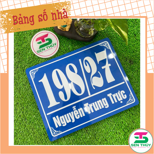 Bảng Số Nhà ALU DÁN DECAL nhiều kích thước - BSN001