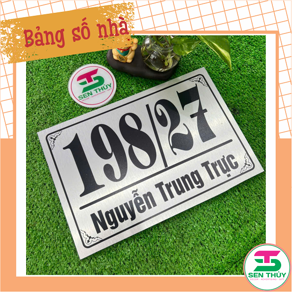 Bảng Số Nhà ALU DÁN DECAL nhiều kích thước - BSN001