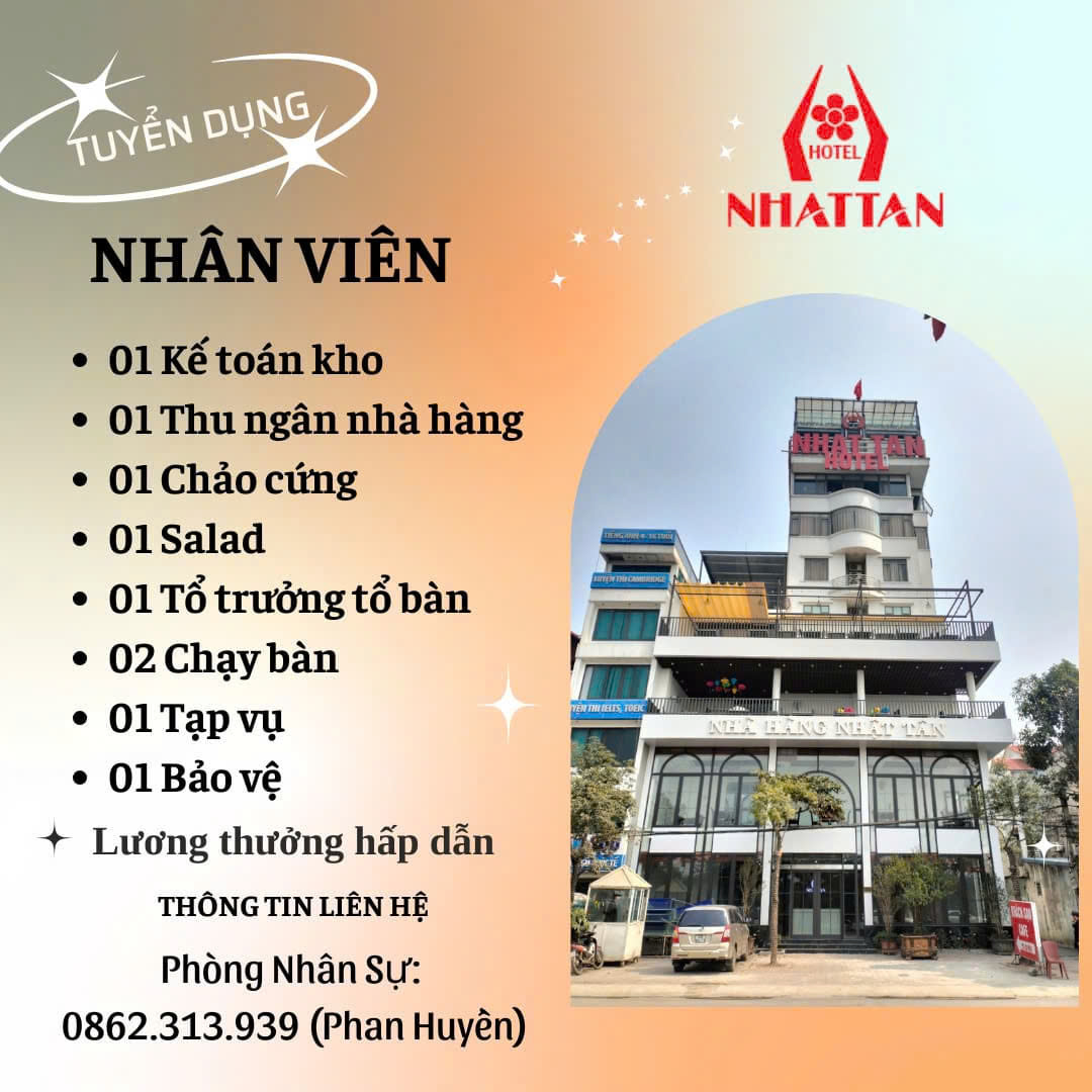 NHÀ HÀNG NHẬT TÂN - TUYỂN DỤNG