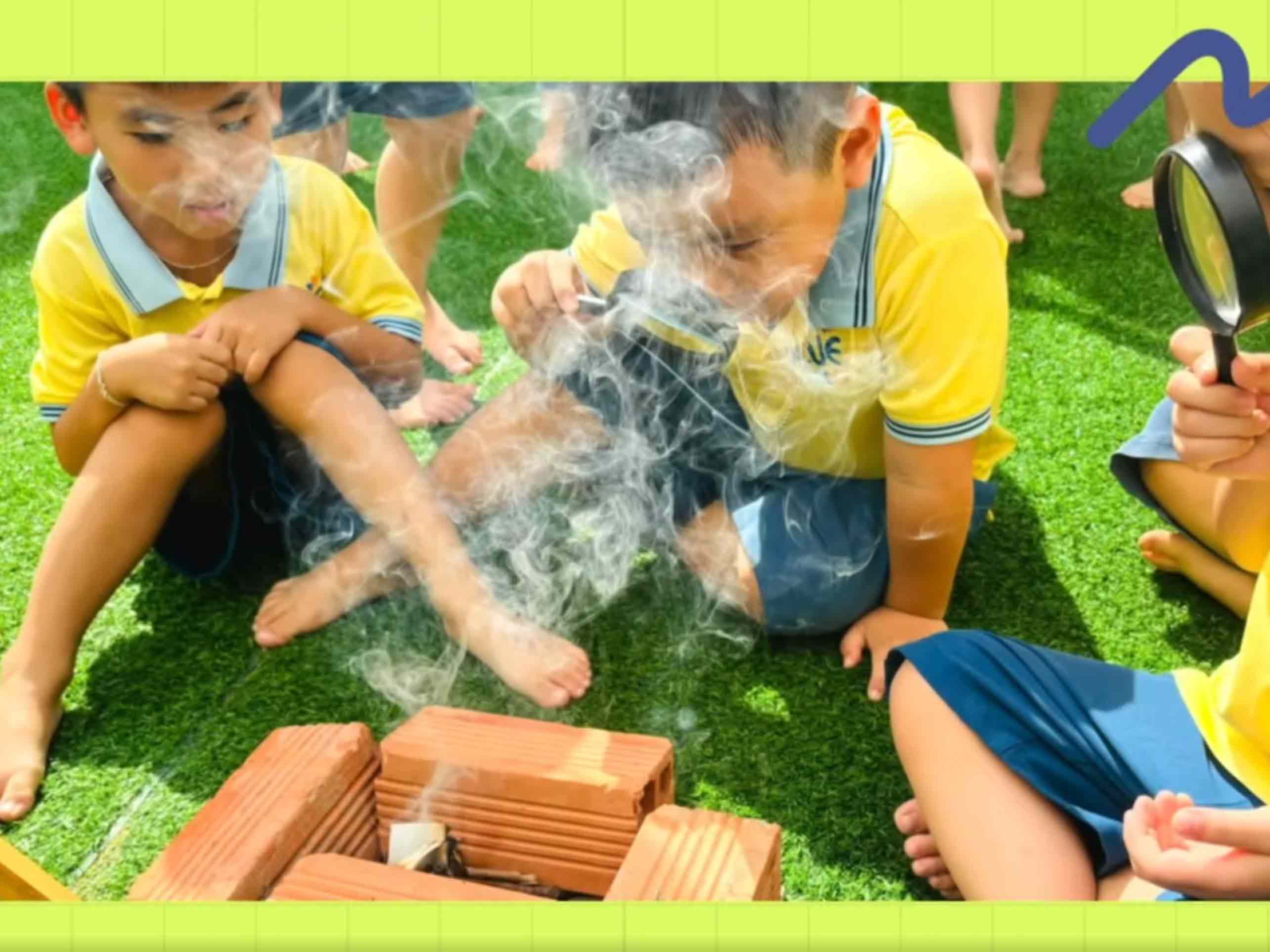 📚🔬 Tiết Học STEAM Đầy Thú Vị: Tạo Lửa Từ Kính Lúp Và Mặt Trời 🌞🔥 📚🔬 Tiết Học STEAM Đầy Thú Vị: Tạo Lửa Từ Kính Lúp Và Mặt Trời 🌞🔥