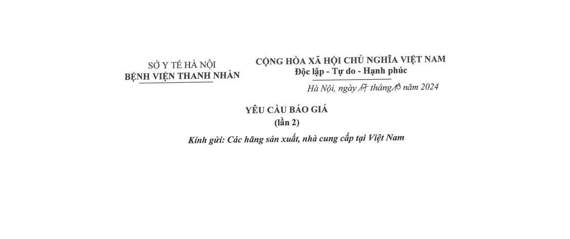 Yêu cầu báo giá cho công tác mua sắm thiết bị theo dõi nhiệt độ, độ ẩm tại các kho nội trú, ngoại trú khoa dược bệnh viện Thanh Nhàn