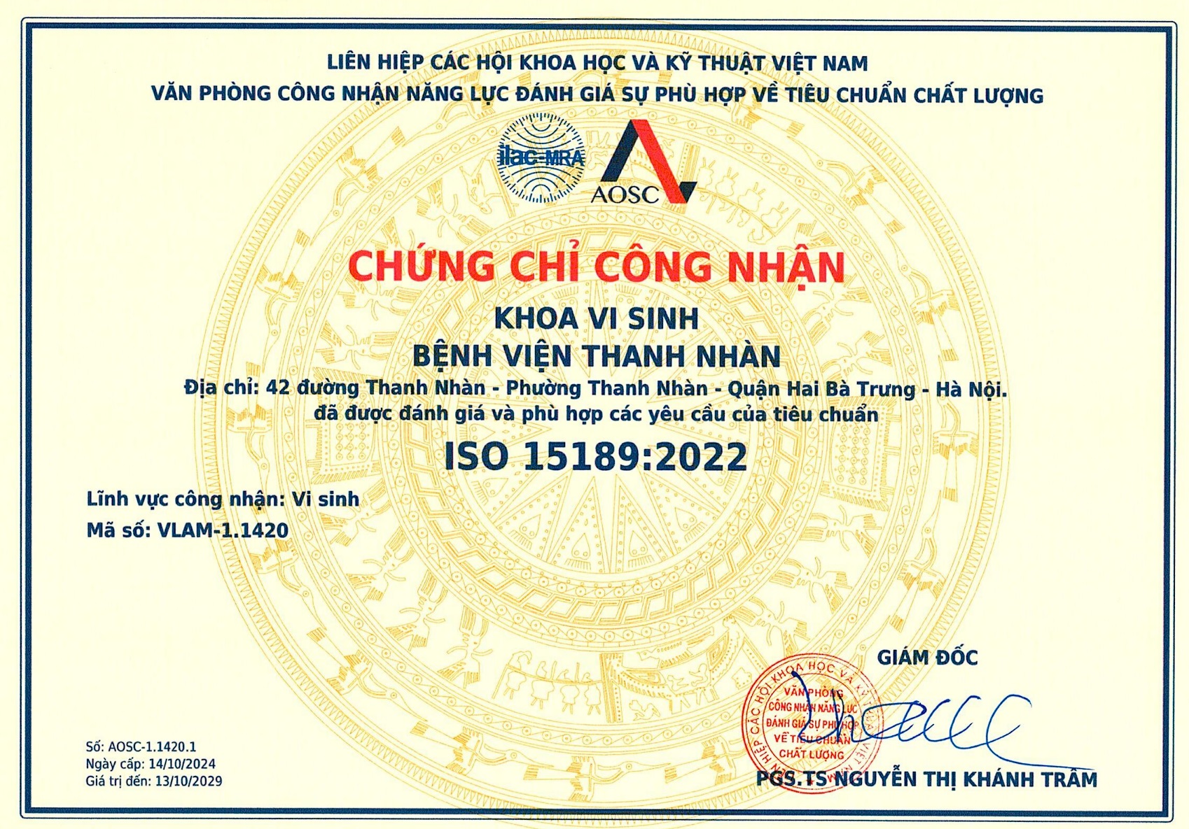Công Nhận Năng Lực Phòng Xét Nghiệm Y Tế Khoa Vi Sinh